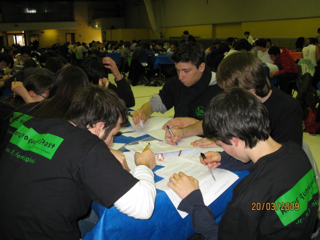 Coppa Ruffini 2009 - Liceo Formiggini al lavoro